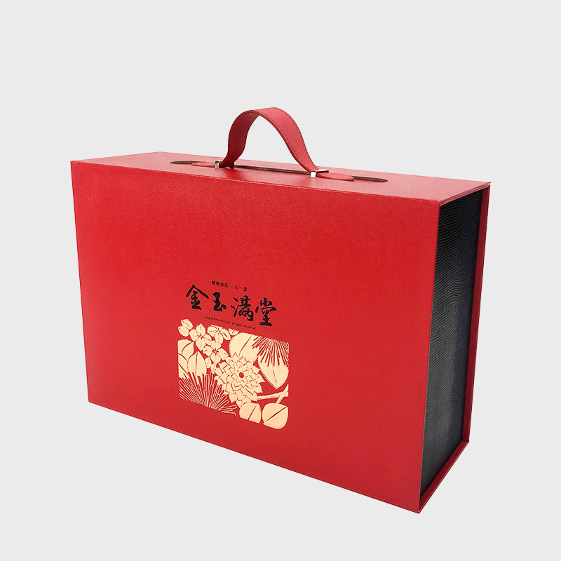 红色烫金手提纸盒礼品盒